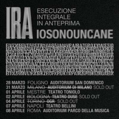 Iosonouncane Ira Tour sold Out