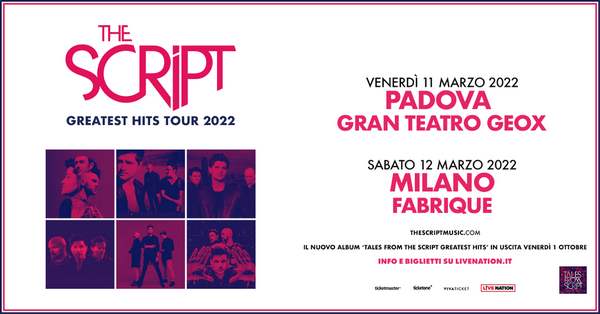 The Script - Greatest Hits Tour 20200 in Italia