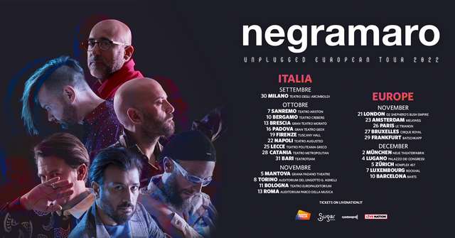 NEGRAMARO - Unplugged European Tour 2022