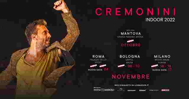 cremonini tour indoor 2022