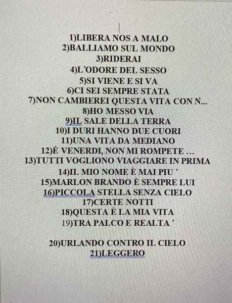 Luciano Ligabue Scaletta live Milano 