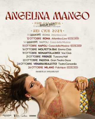 ANGELINA MANGO: Sold Out e nuove date