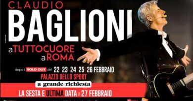 CLAUDIO BAGLIONI un sesto evento a Roma