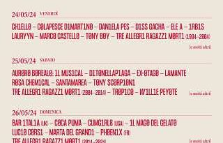 Line up del MI AMI FESTIVAL 2024