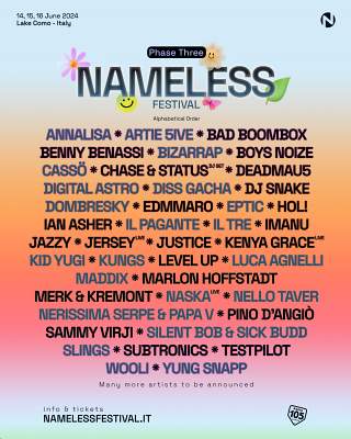 NAMELESS FESTIVAL nuovi nomi