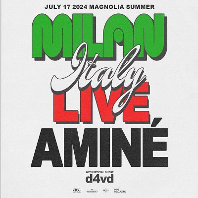 AMINÉ per la prima volta in Italia