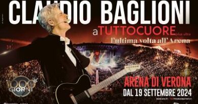 CLAUDIO BAGLIONI torna all’Arena di Verona