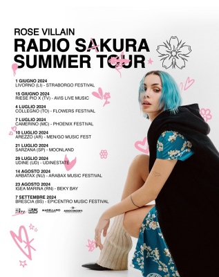 ROSE VILLAIN: il suo tour estivo