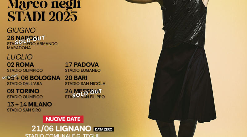 MARCO MENGONI: aggiornamento calendario