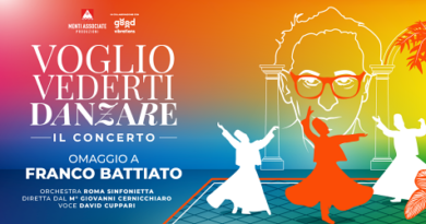 "VOGLIO VEDERTI DANZARE" a Franco Battiato manifesto