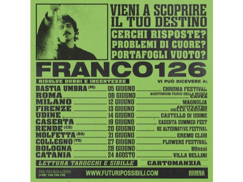 FRANCO126 tour ESTATE 2025