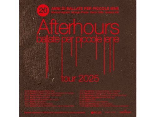 Afterhours il ritono live tour 20 anni Ballate per piccole iene 2025