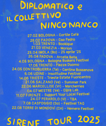 DIPLOMATICO E DEL COLLETTIVO NINCO NANCO Le date