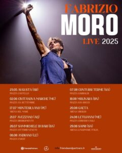 Fabrizio Moro tour estate 2025 Locandina