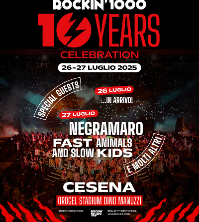 ROCKIN’1000 il decimo anniversario poster
