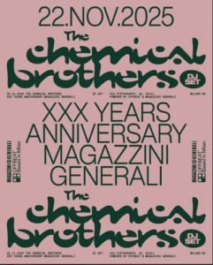 Chemical Brothers dj set Milano novembre 2025