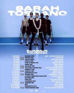 SARAH TOSCANO: nuove date al tour estivo 2025