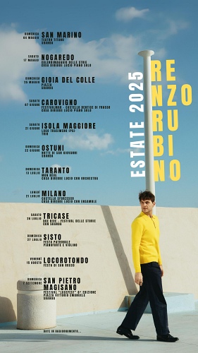 RENZO RUBINO: i due spettacoli live dell’estate 2025