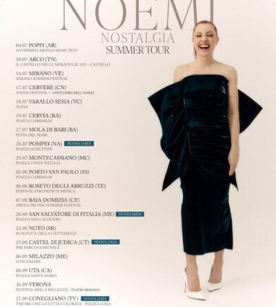 Noemi nuove date tour estivo 2025