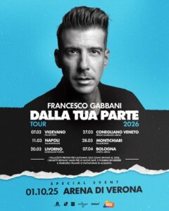 FRANCESCO GABBANI: va in TV tour rinviato 2026