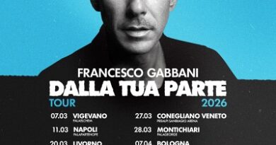 FRANCESCO GABBANI: va in TV tour rinviato 2026