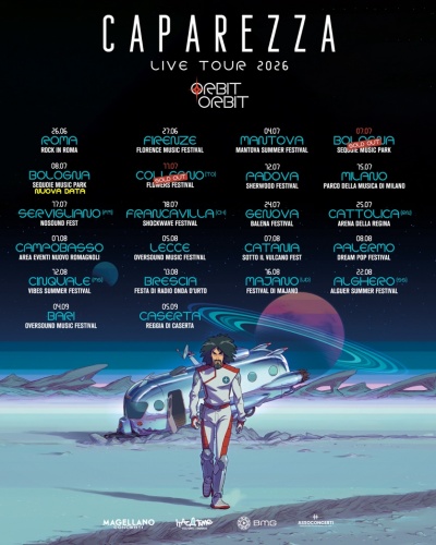 Caparezza tour 2026 Orbit Orbit sold out e raddoppio