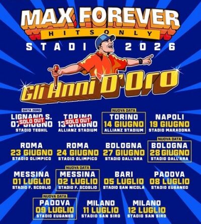 MAX PEZZALI nuove date stadi 2026