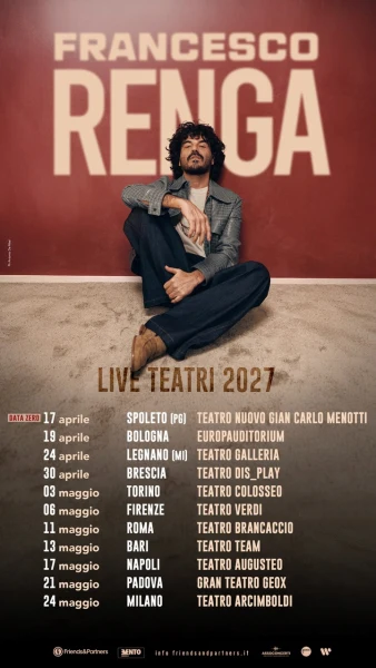 FRANCESCO RENGA rinvia tour teatrale