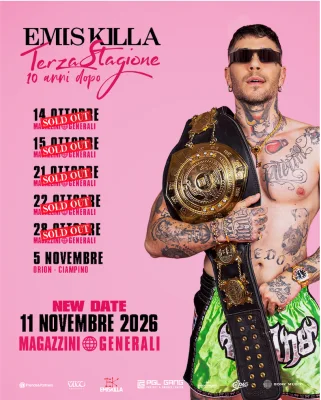 EMIS KILLA nuova data Milano novembre 2026