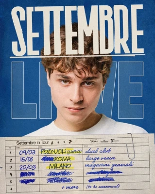 SETTEMBRE primi live 2027